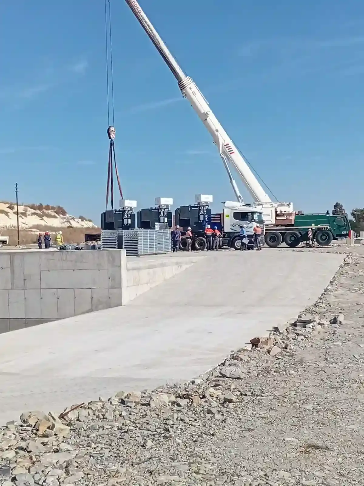 Nkuthobano transformer installation project using crane lifting equipment